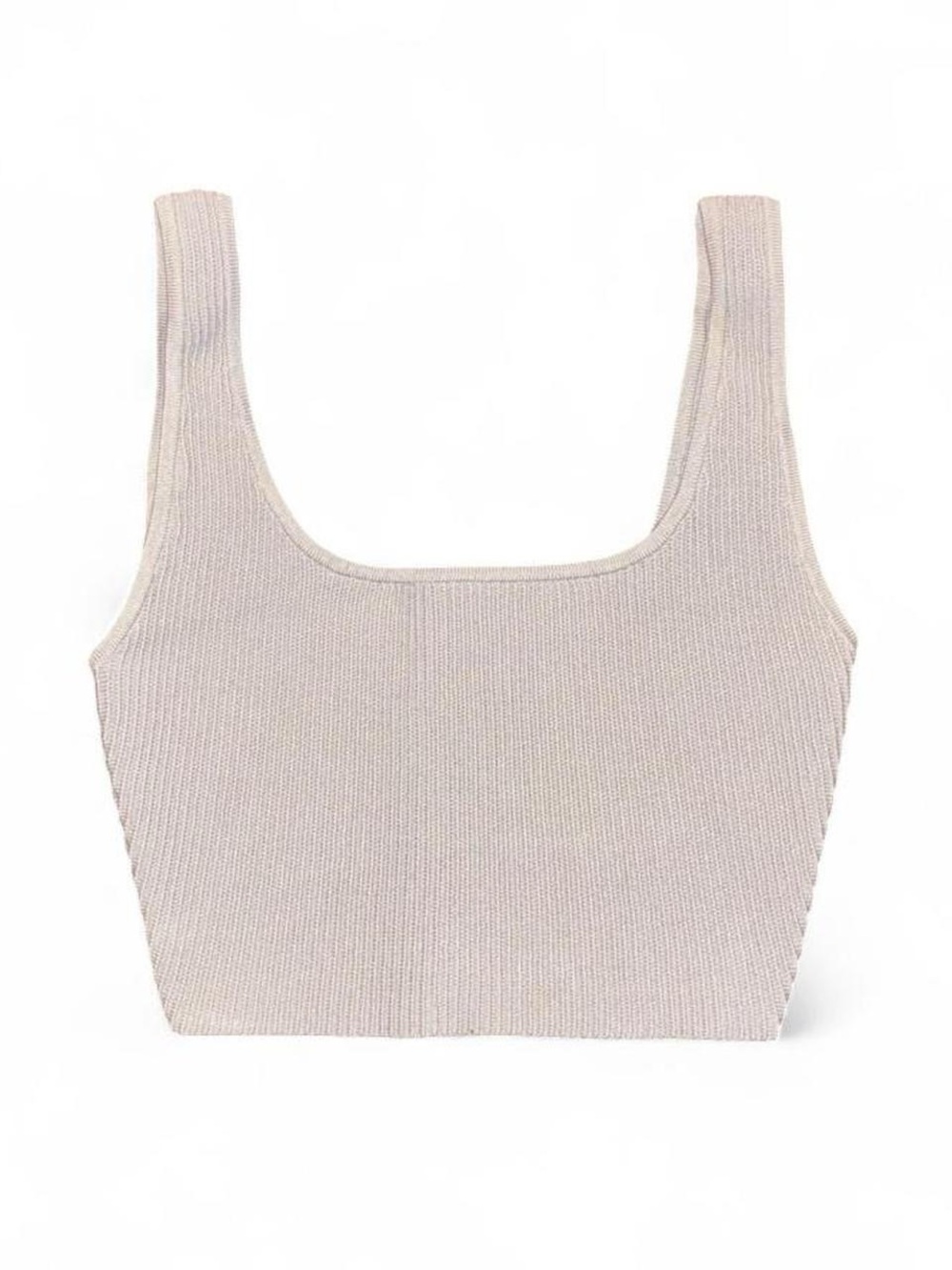 Babaton Ribbed Square-Neck Crop Tank